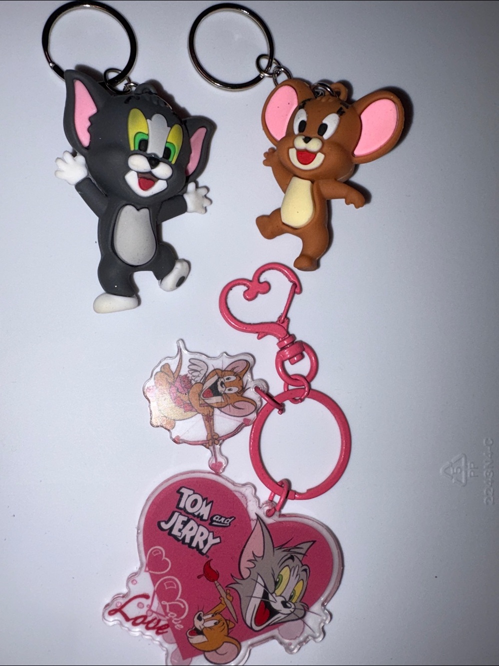 Tom and Jerry 3D Key chains & Valentines Backpack Keychain Bag Charm